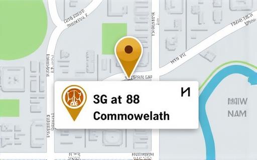Map showing location of ThreadClean SG at 88 Commonwealth Drive